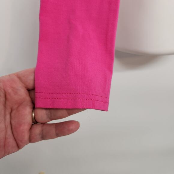 I.AM.GIA. Pink Bamboo Long Sleeve Stretchy Embroidered Gia Cropped Top Women XL - Picture 7 of 8